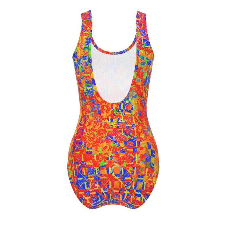 Costume Donna da bagno intero Mosaico rosso