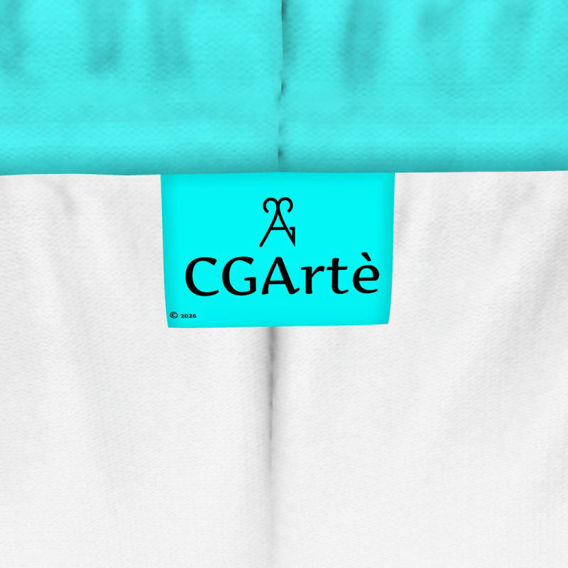 Pantaloncini sportivi donna Labyrinth celeste-arancio