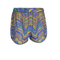 Kaleido Orange Blue Women's Sports Shorts