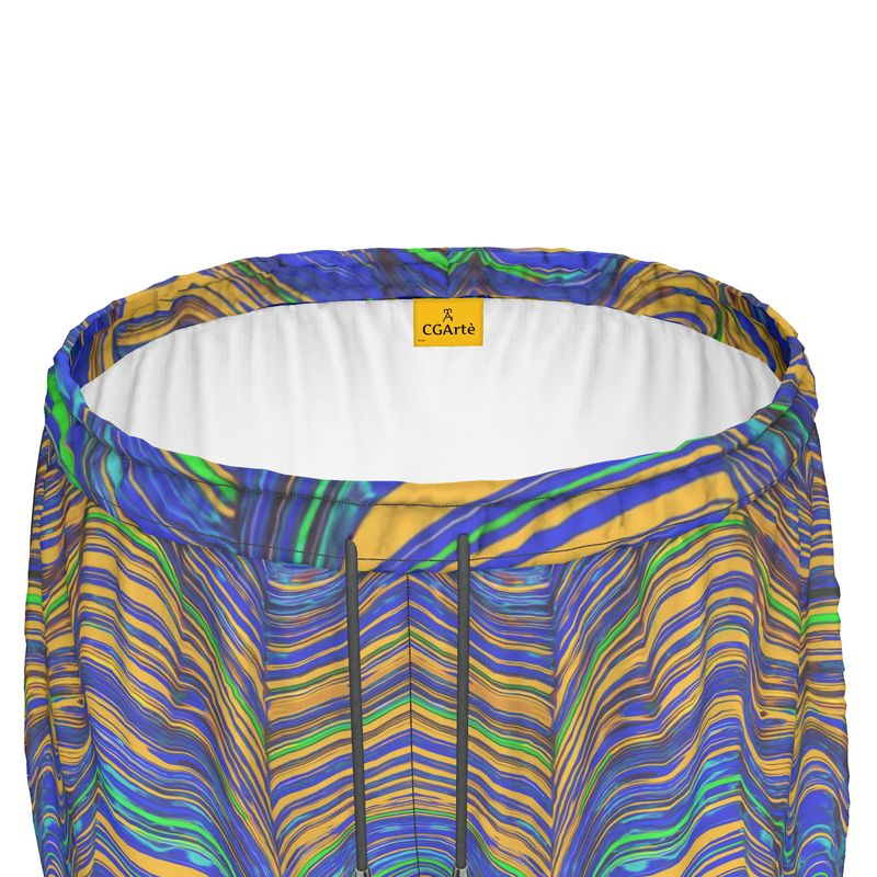 Kaleido Orange Blue Women's Sports Shorts