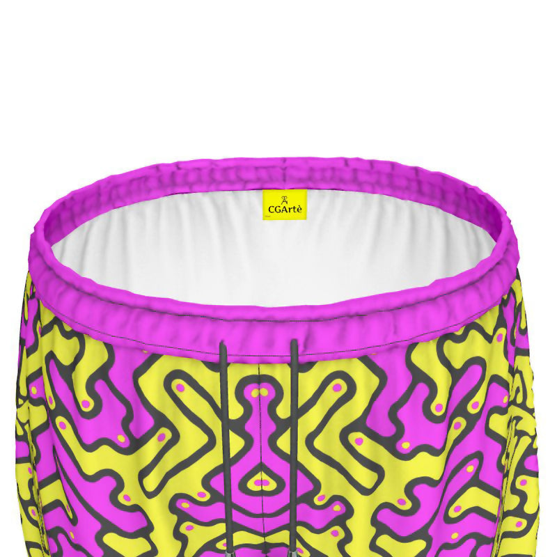 Pantaloncini sportivi donna Labyrinth giallo fucsia