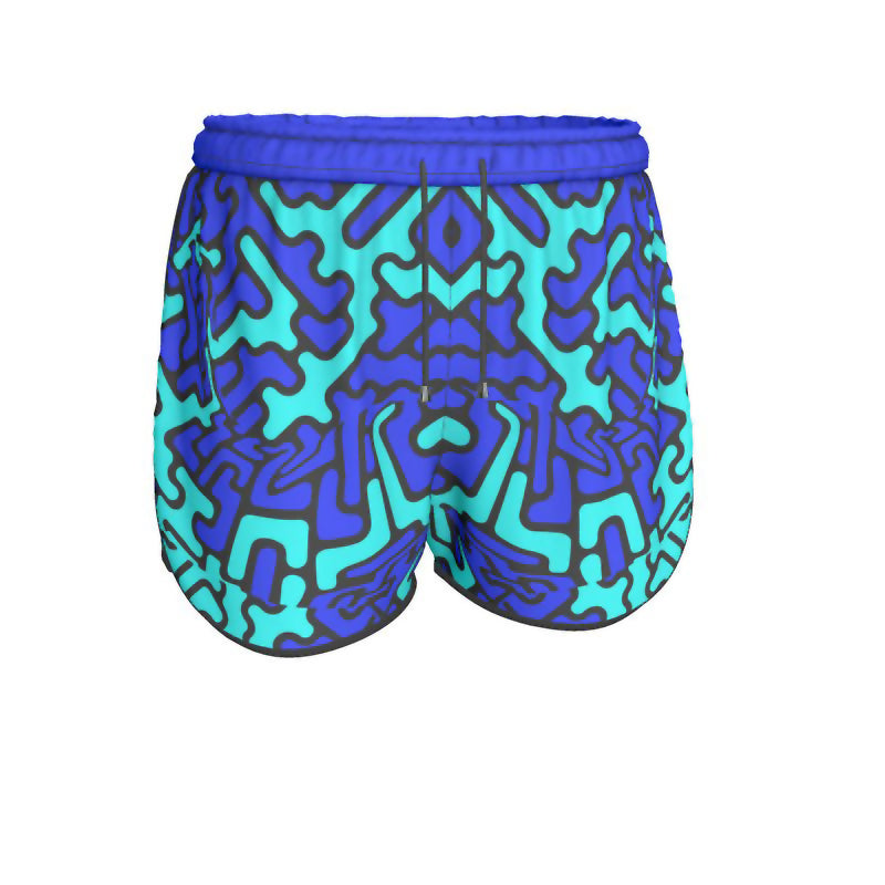 Pantaloncini sportivi donna Labyrinth blu celeste