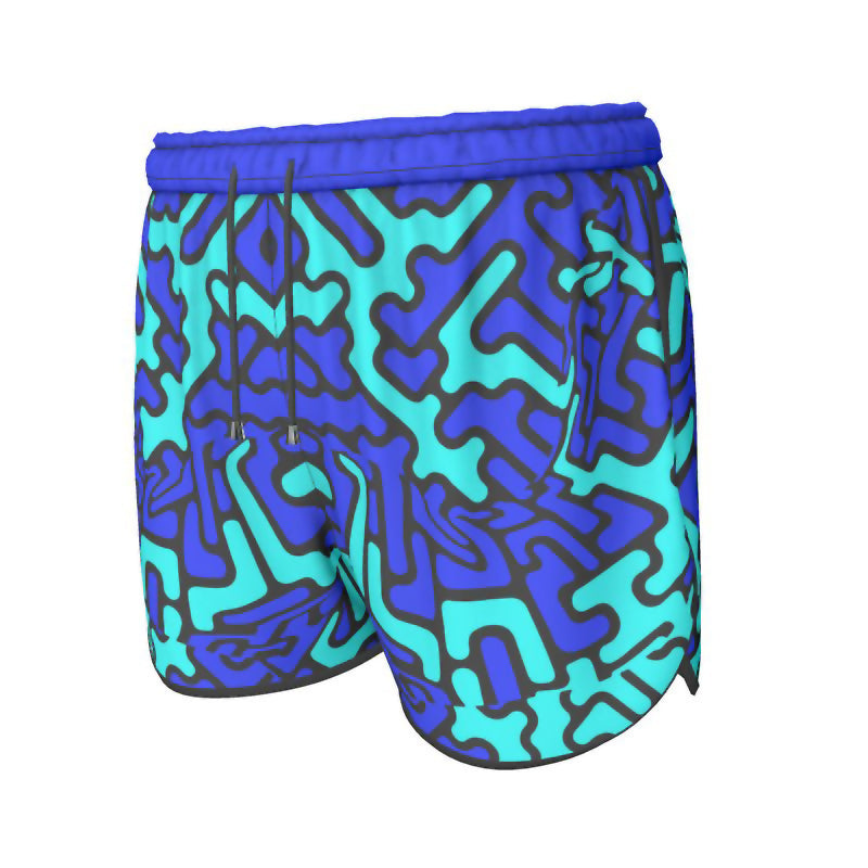 Pantaloncini sportivi donna Labyrinth blu celeste