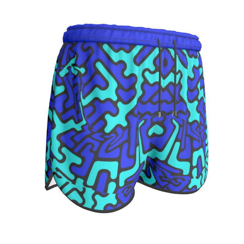 Pantaloncini sportivi donna Labyrinth blu celeste