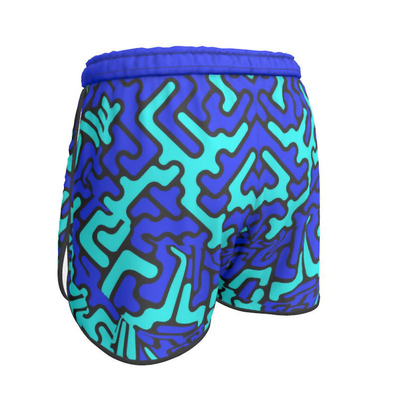 Pantaloncini sportivi donna Labyrinth blu celeste