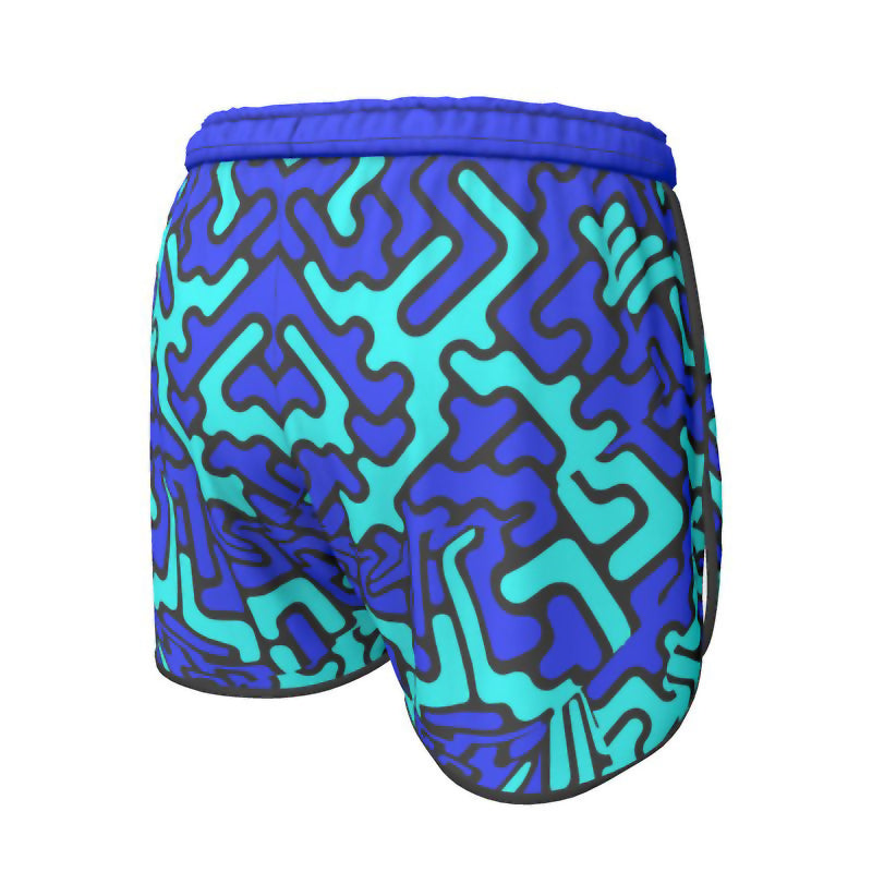 Pantaloncini sportivi donna Labyrinth blu celeste