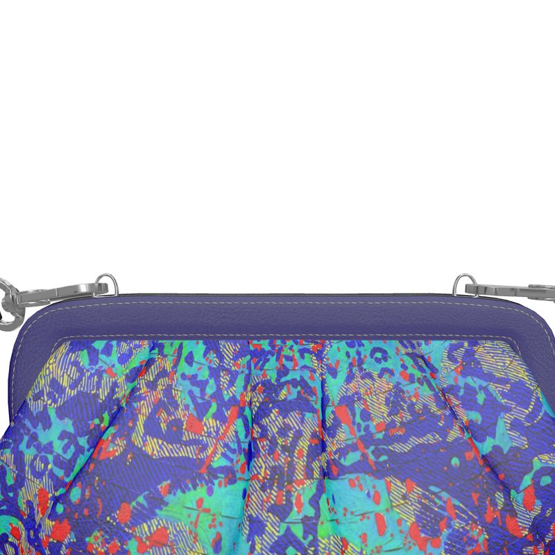 Borsa  morbida plissettata Mosaico blu