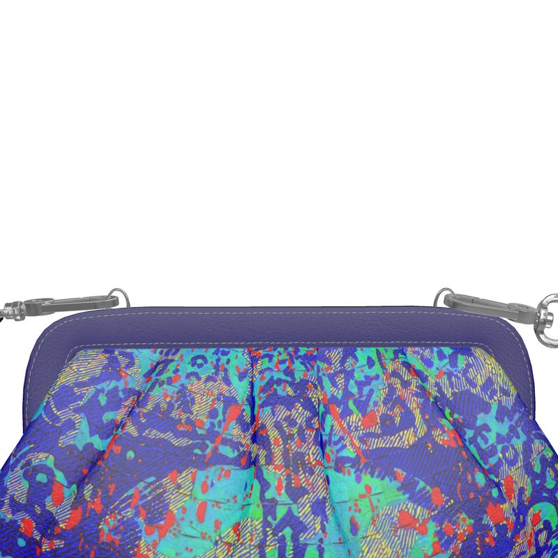 Borsa  morbida plissettata Mosaico blu