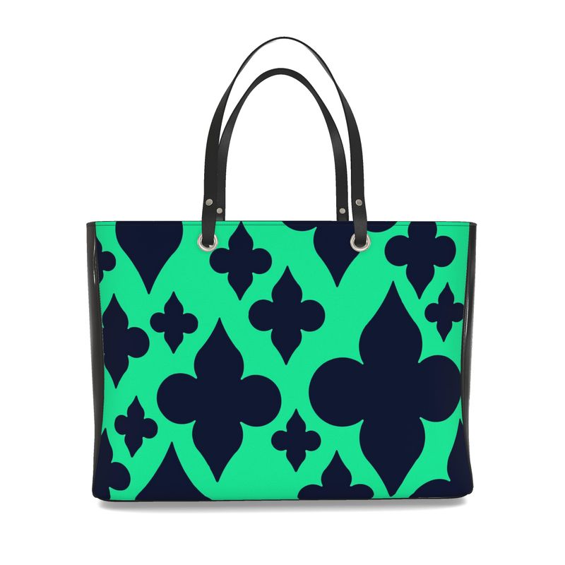 Borsa a spalla Regina di fiori verde
