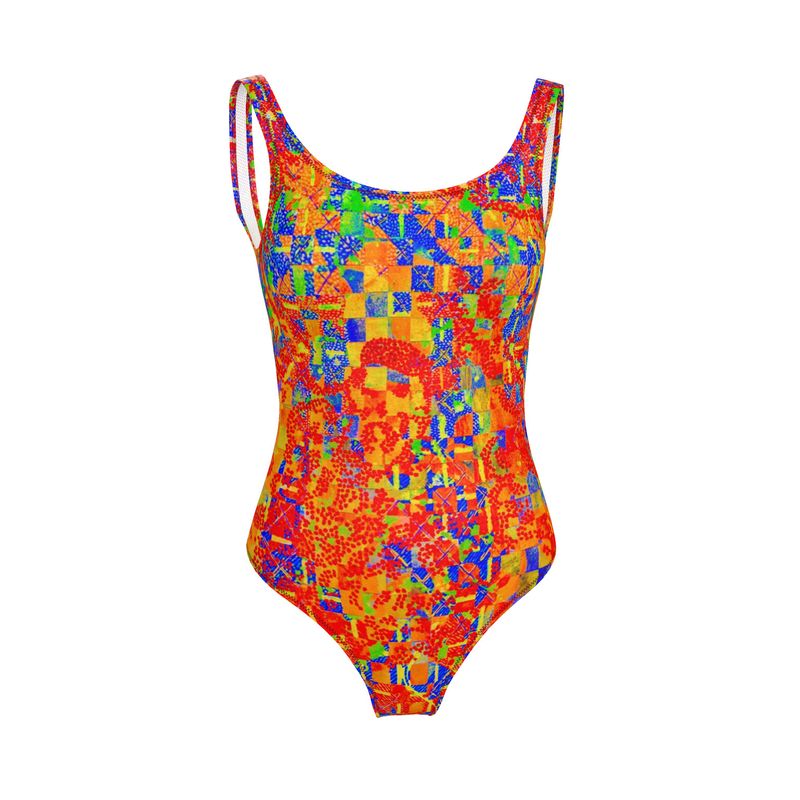 Costume Donna da bagno intero Mosaico rosso