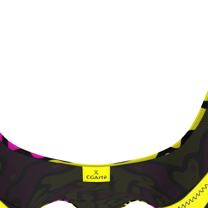 Costume donna da bagno intero Labyrinth giallo fucsia