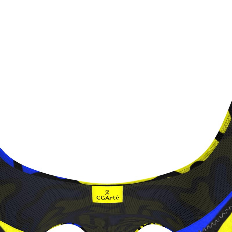 Costume donna da bagno intero Labyrinth giallo blu