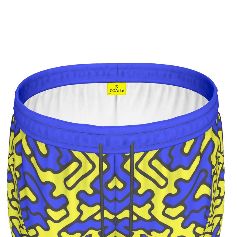 Pantaloncini sportivi donna Labyrinth giallo blu