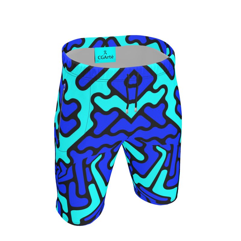 Shorts de sport homme Labyrinth bleu-ciel