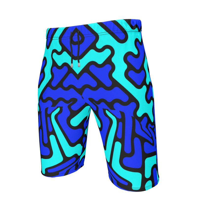 Shorts de sport homme Labyrinth bleu-ciel
