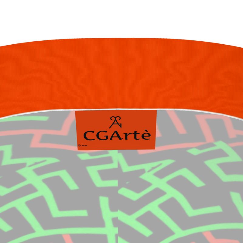 Leggings da palestra Geometria verde arancione