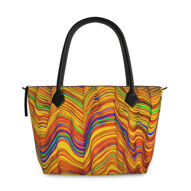 Borsa donna con cerniera Kaleido Giallo Forte