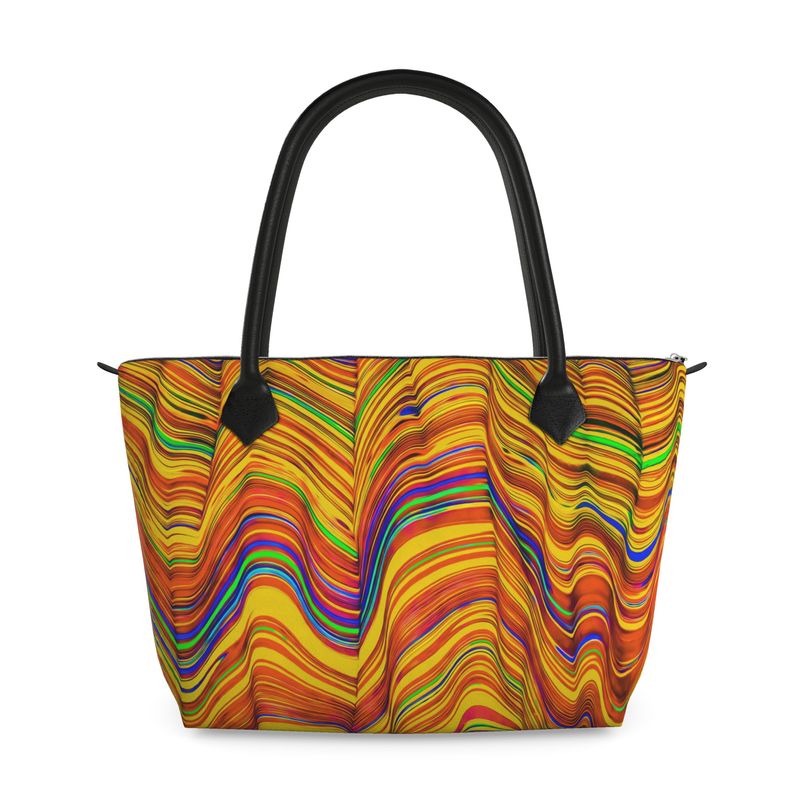 Women's Zipper Handbag Kaleido Bright Yellow