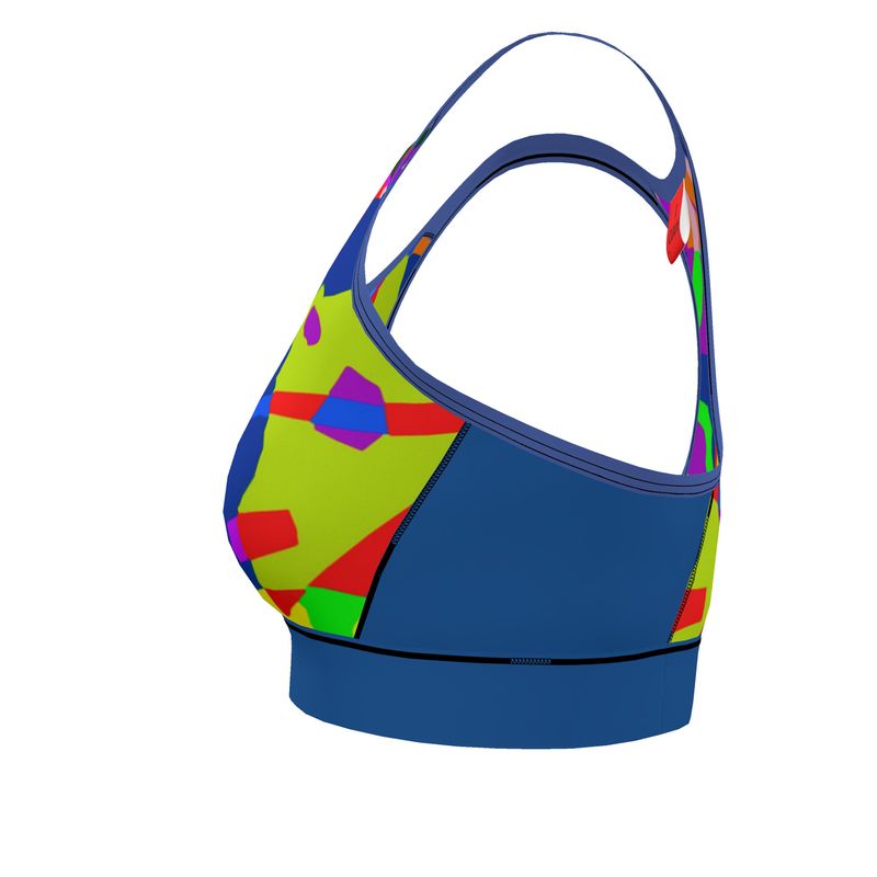 Reggiseno Sportivo Donna Patchwork