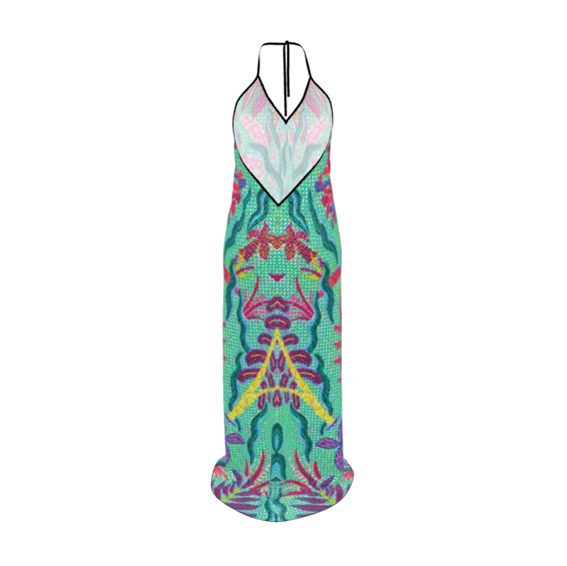 Robe longue motif Aquarius avec/sans traîne