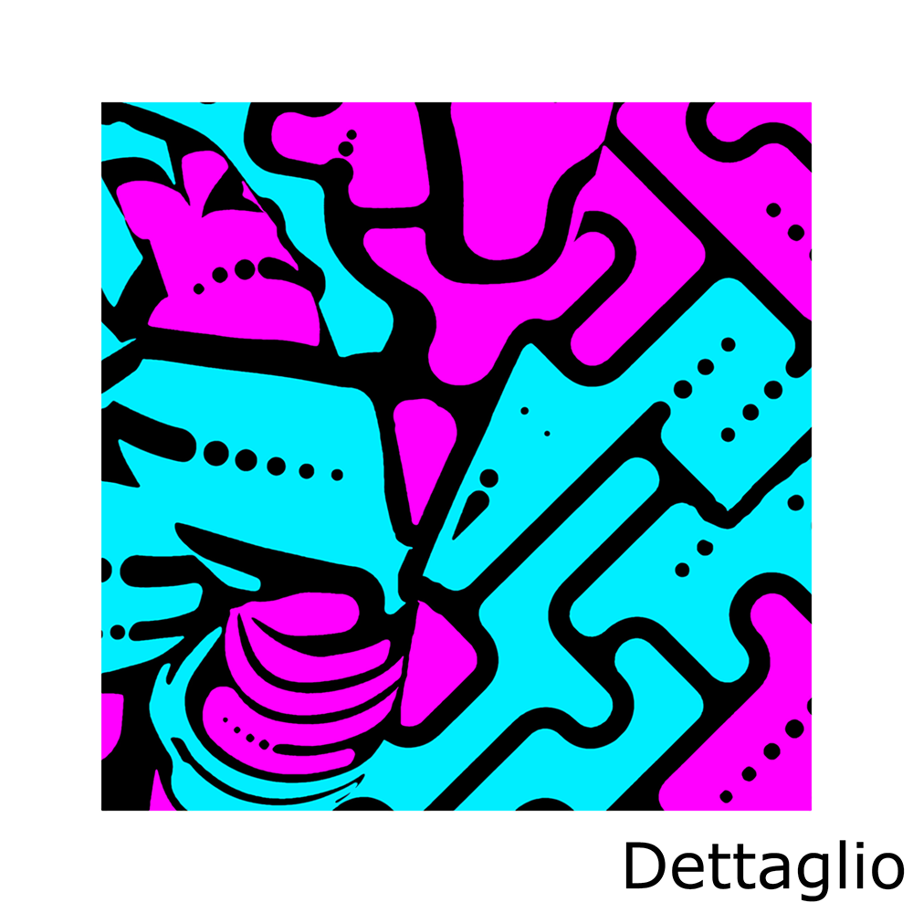 Leggings da palestra Donna Geometria celeste fucsia