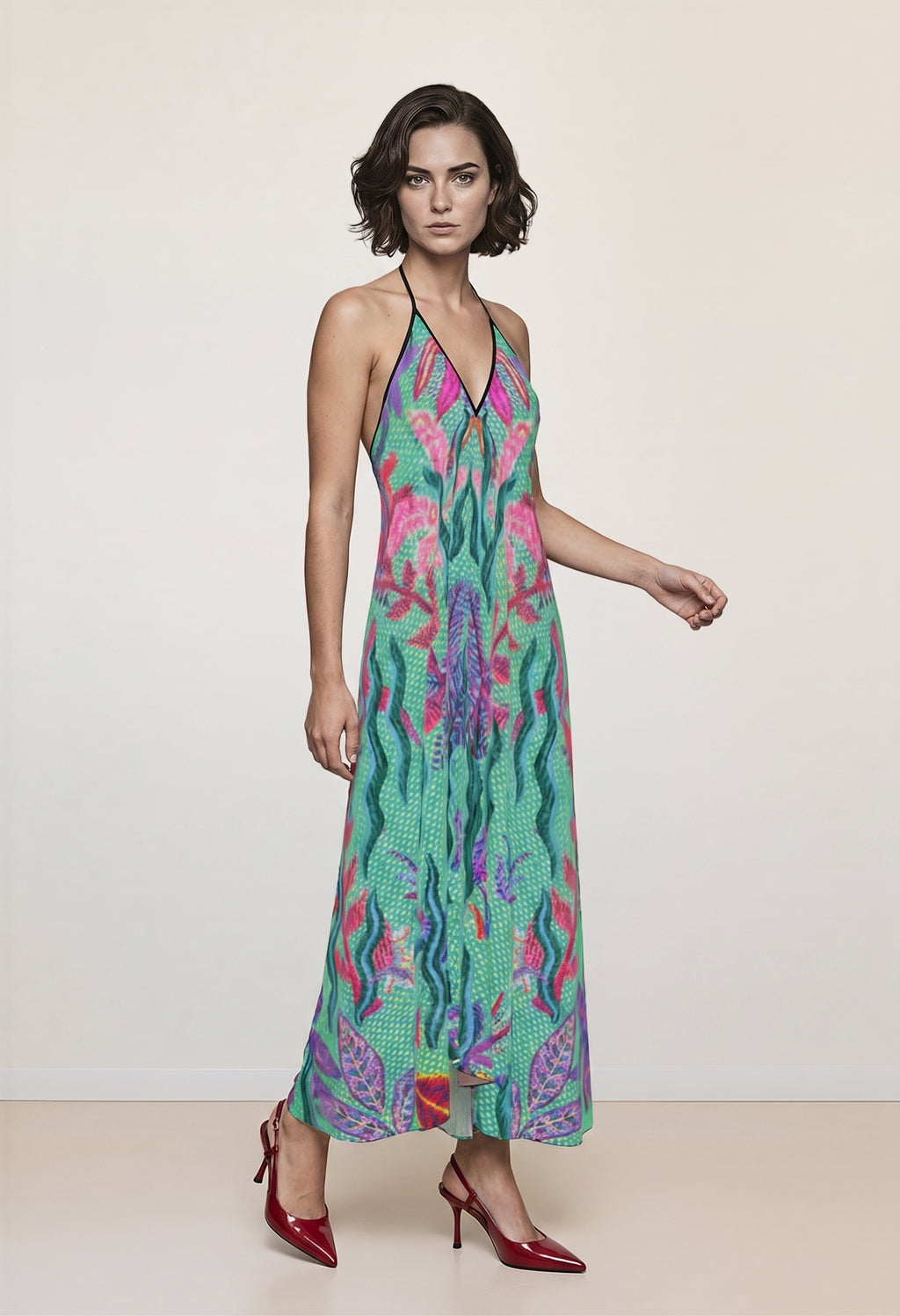 Robe longue motif Aquarius avec/sans traîne