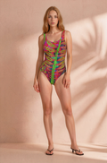 Costume donna da bagno intero Selvaggio rosso