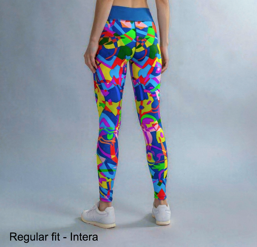 Leggings da palestra Donna Patchwork