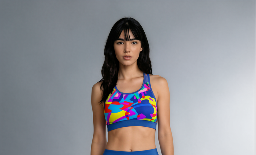 Reggiseno Sportivo Donna Patchwork