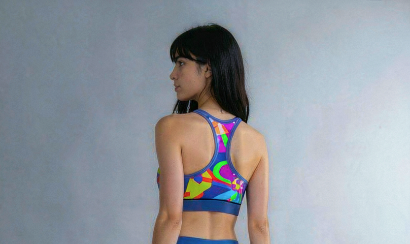 Reggiseno Sportivo Donna Patchwork