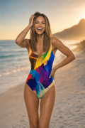 Costume donna da bagno intero Multicolor