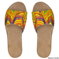 Sandali da donna in pelle Kaleido Rosso Giallo