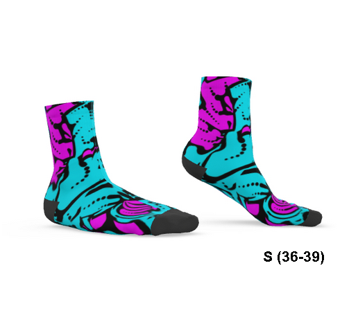 Chaussettes Géométrie céleste fuchsia