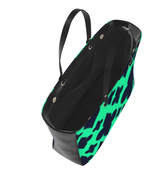 Borsa a spalla Regina di fiori verde