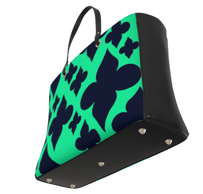 Borsa a spalla Regina di fiori verde