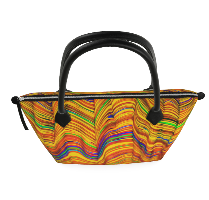 Women's Zipper Handbag Kaleido Bright Yellow