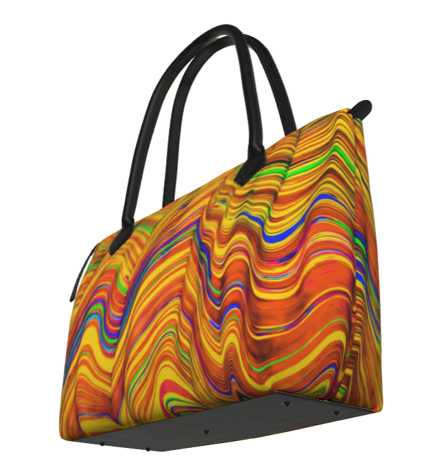 Borsa donna con cerniera Kaleido Giallo Forte
