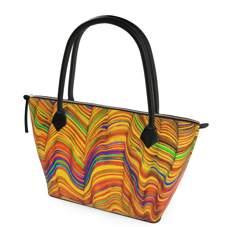 Borsa donna con cerniera Kaleido Giallo Forte