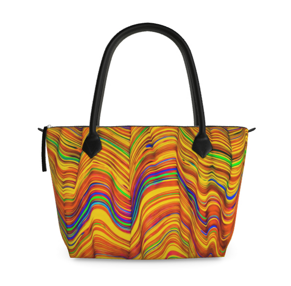 Women's Zipper Handbag Kaleido Bright Yellow