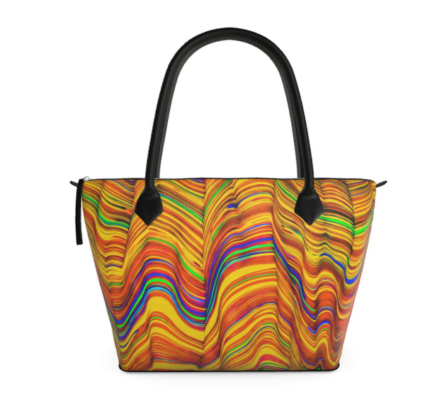 Borsa donna con cerniera Kaleido Giallo Forte