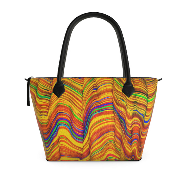 Women's Zipper Handbag Kaleido Bright Yellow