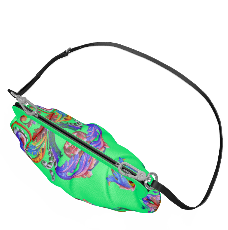Royal green pleated soft bag