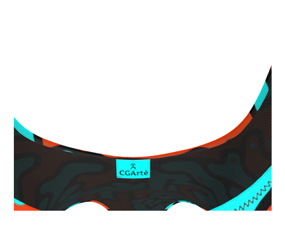 Costume donna da bagno intero Labyrinth celeste-arancio