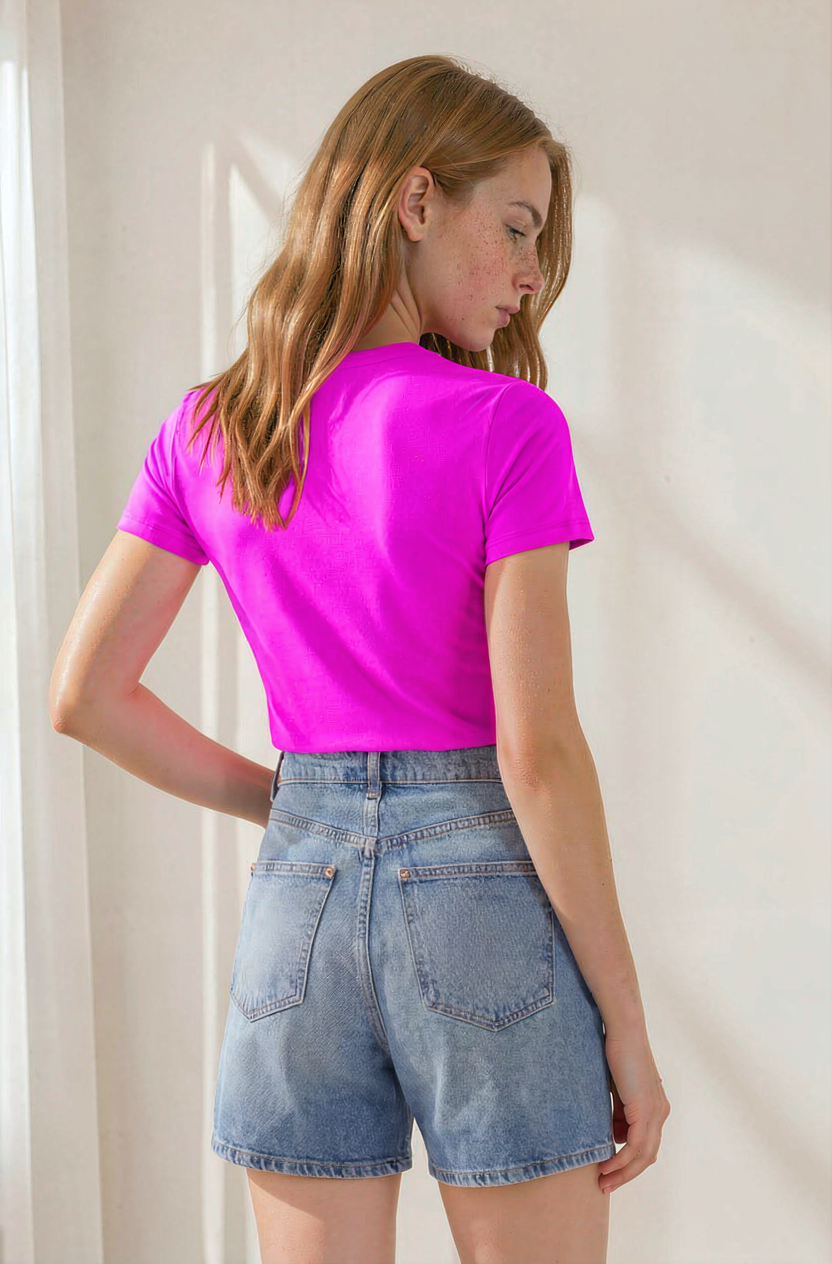 Maglietta Donna Damasco fucsia